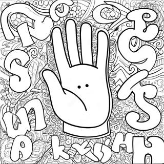 Alphabet Asl Pages À Colorier