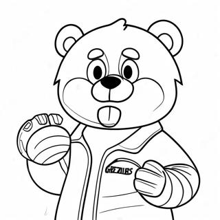 Memphis Grizzlies Mascot Coloring Page 33314-26341