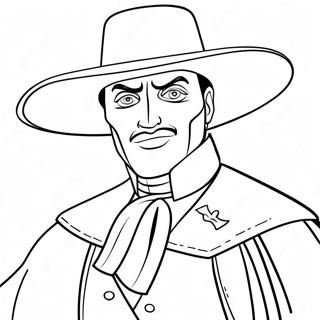 Zorro with His Iconic Mask Coloring Page 49424 39089