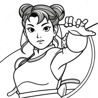 Chun Li Páginas Para Colorear