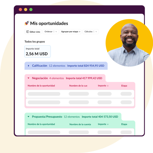 Animación de la IU de Slack: canal de oportunidades con múltiples informes generados.