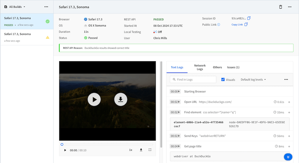 Benutzerdefinierte BrowserStack-Ergebnisse