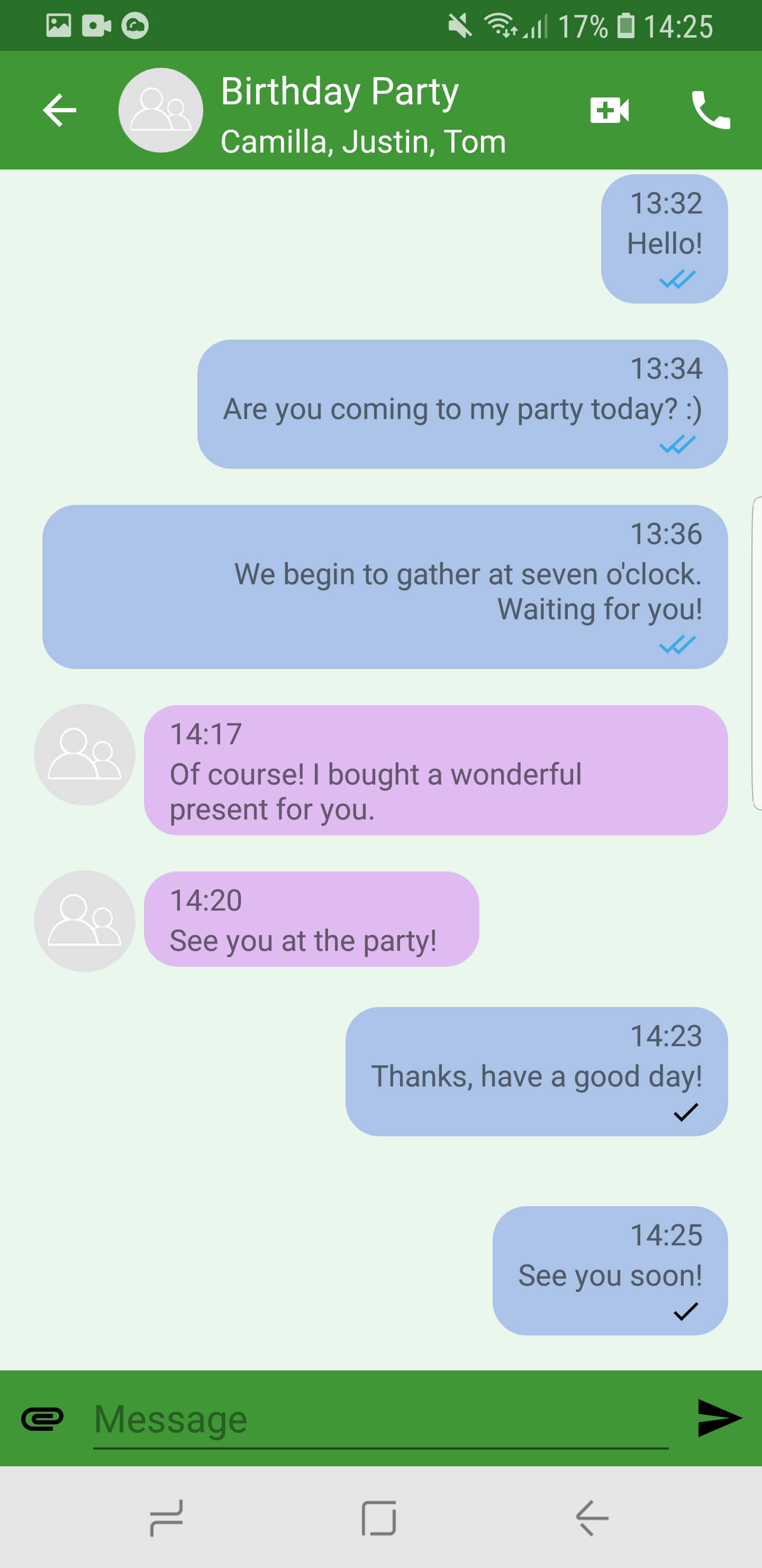 Android Messenger Chat and Video Chat code sample