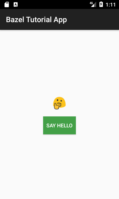 screenshot of tutorial app