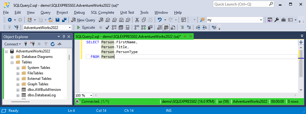 Qualify column name with table name