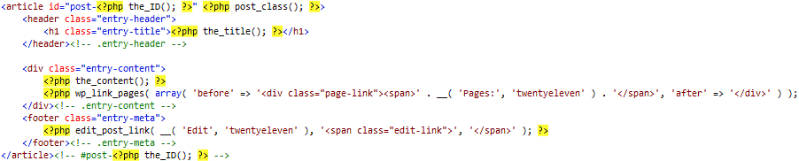 PHP/HTML syntax highlighting. PHP/HTML syntax highlighting