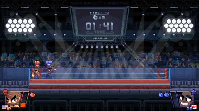 The Showman flexing in the ring after attacking The Brawler