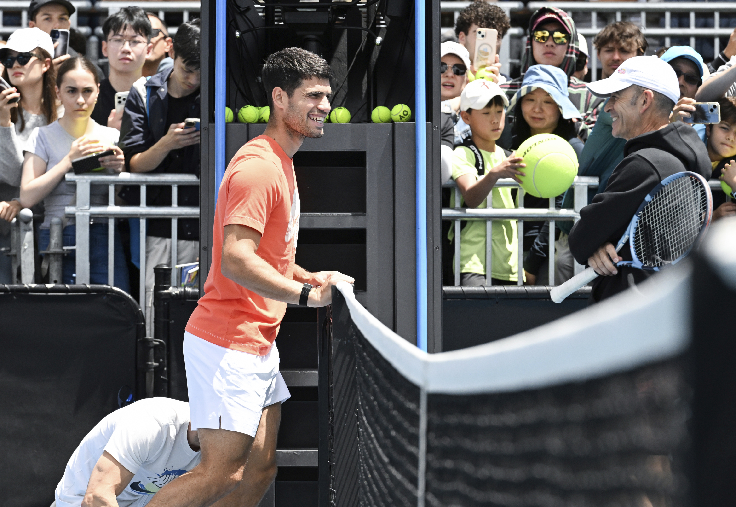 Alcaraz, junto a L�pez, en el Open de Australia.