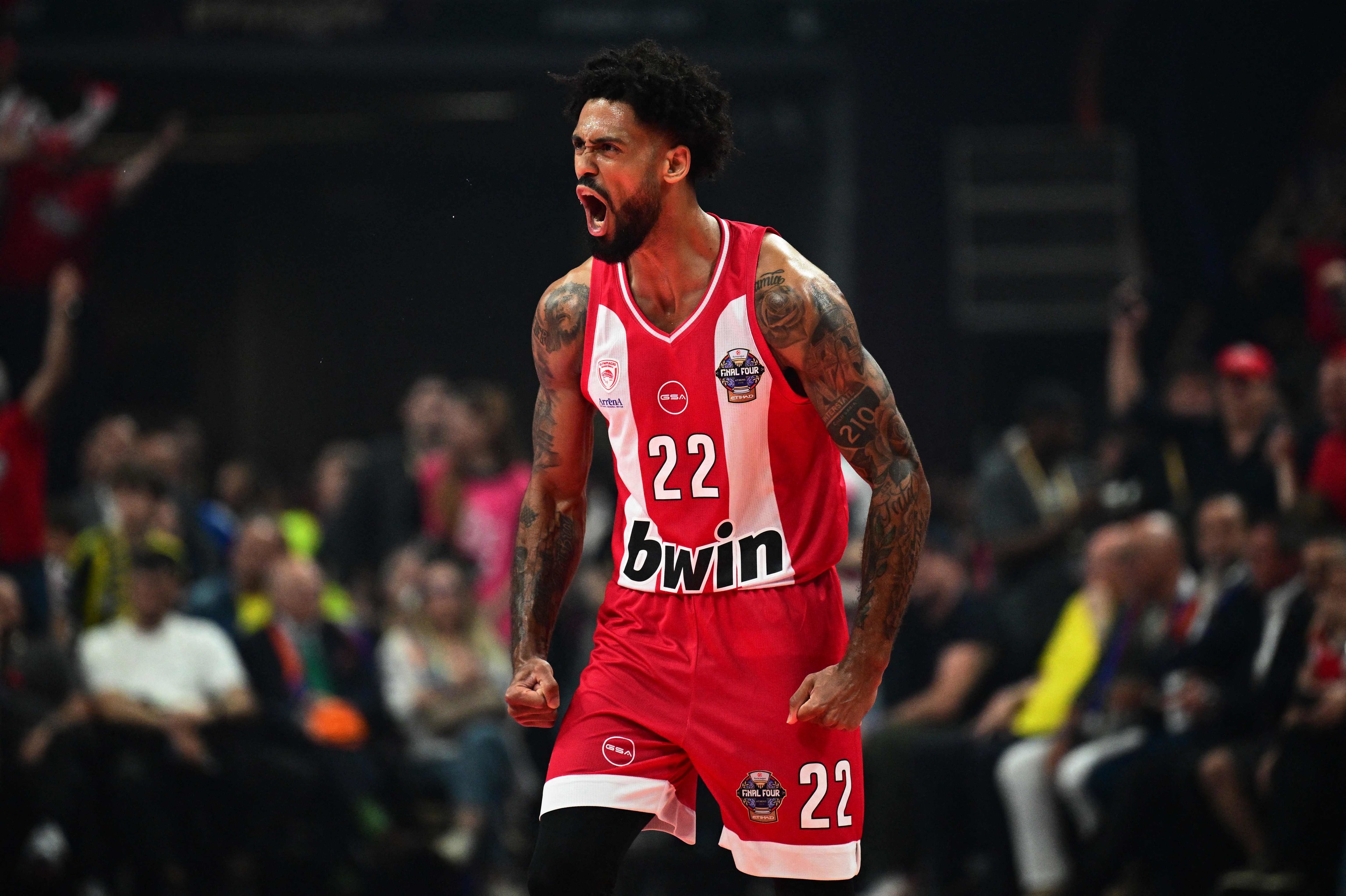 Tyler Dorsey, durante la semifinal contra el Fenerbha�e en el OAKA.