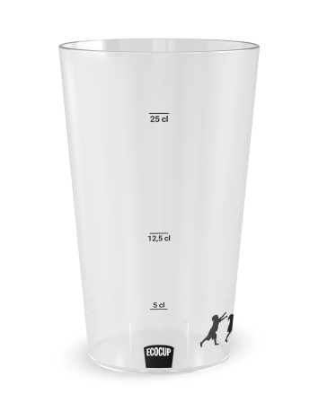 Gobelet transparent de face - cousinade silhouettes - Ecocup 2