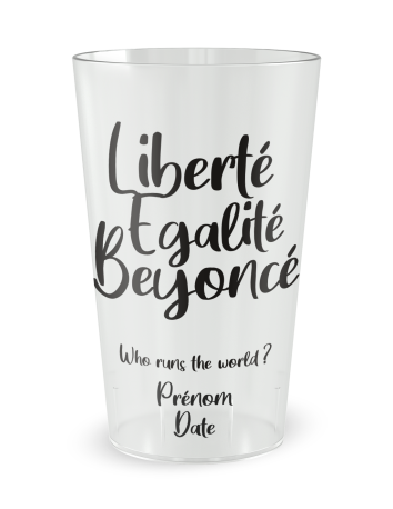 Gobelet transparent de face - Beyoncé - Ecocup