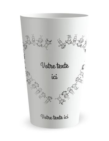 Gobelet transparent - Prénom - coeur enfants - Ecocup 2