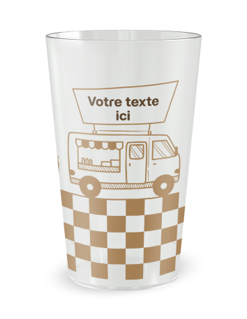 Gobelet transparent de face - Food Truck - Ecocup