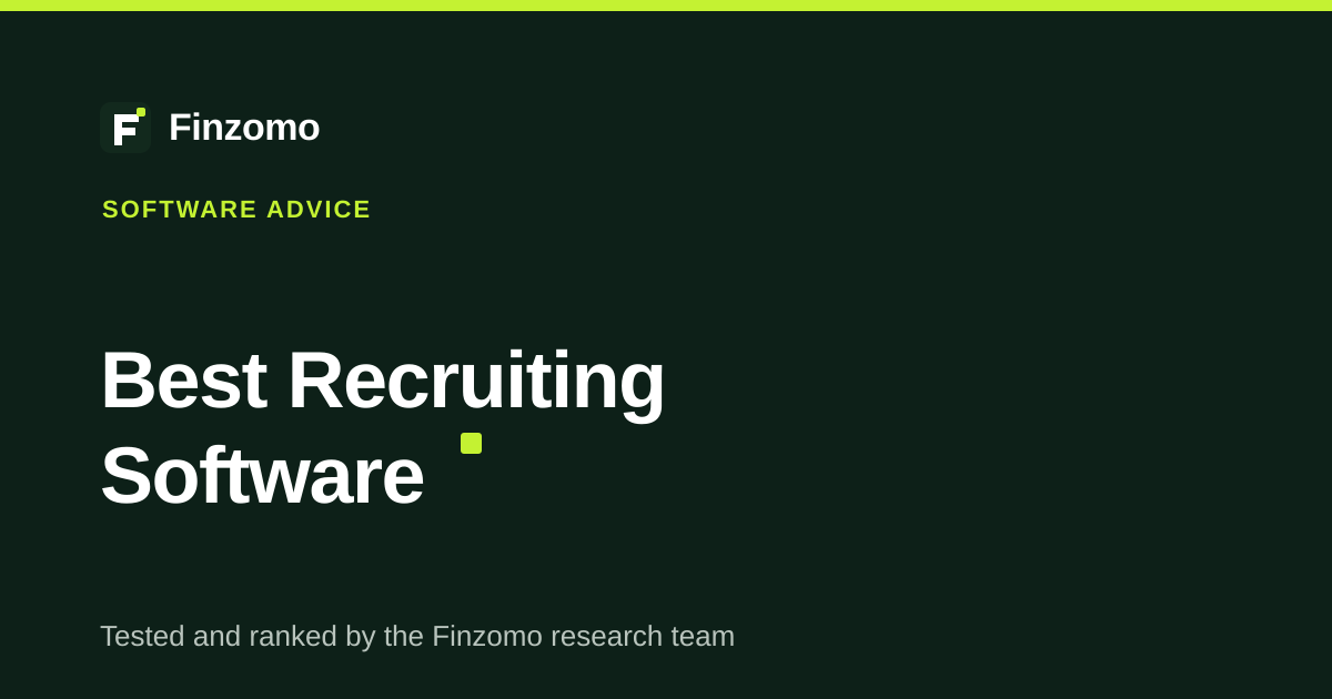 Finzomo ranking of the recruiting software