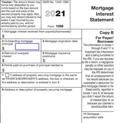 step 7 state how much is left to pay filling out an irs form 1098