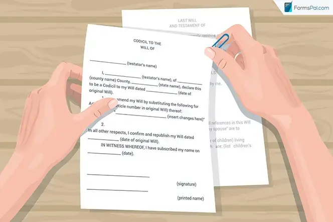 Codicil Form Attaching the Document to the Will