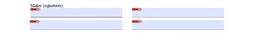 Signature area of promissory note document for Washington