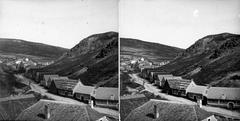 Magyarország, Budaörs, kilátás a Kálvária-dombról a Mária-völgy felé. A felvétel 1900 előtt készült., 1900, SZTFH Földtani Szolgálatának gyűjteménye, Eötvös Loránd, völgy, lakóház, sztereófotó, Fortepan #303214