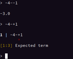 Example expression errors