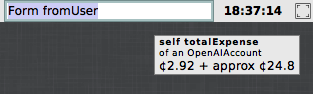 OpenAI API Expense Watcher: self totalExpense of an OpenAIAccount: ¢2.92 + approx ¢24.8