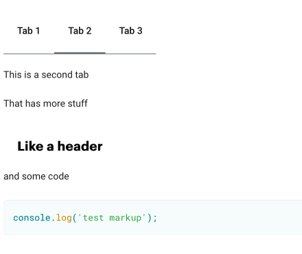 Tabs Custom Markdown