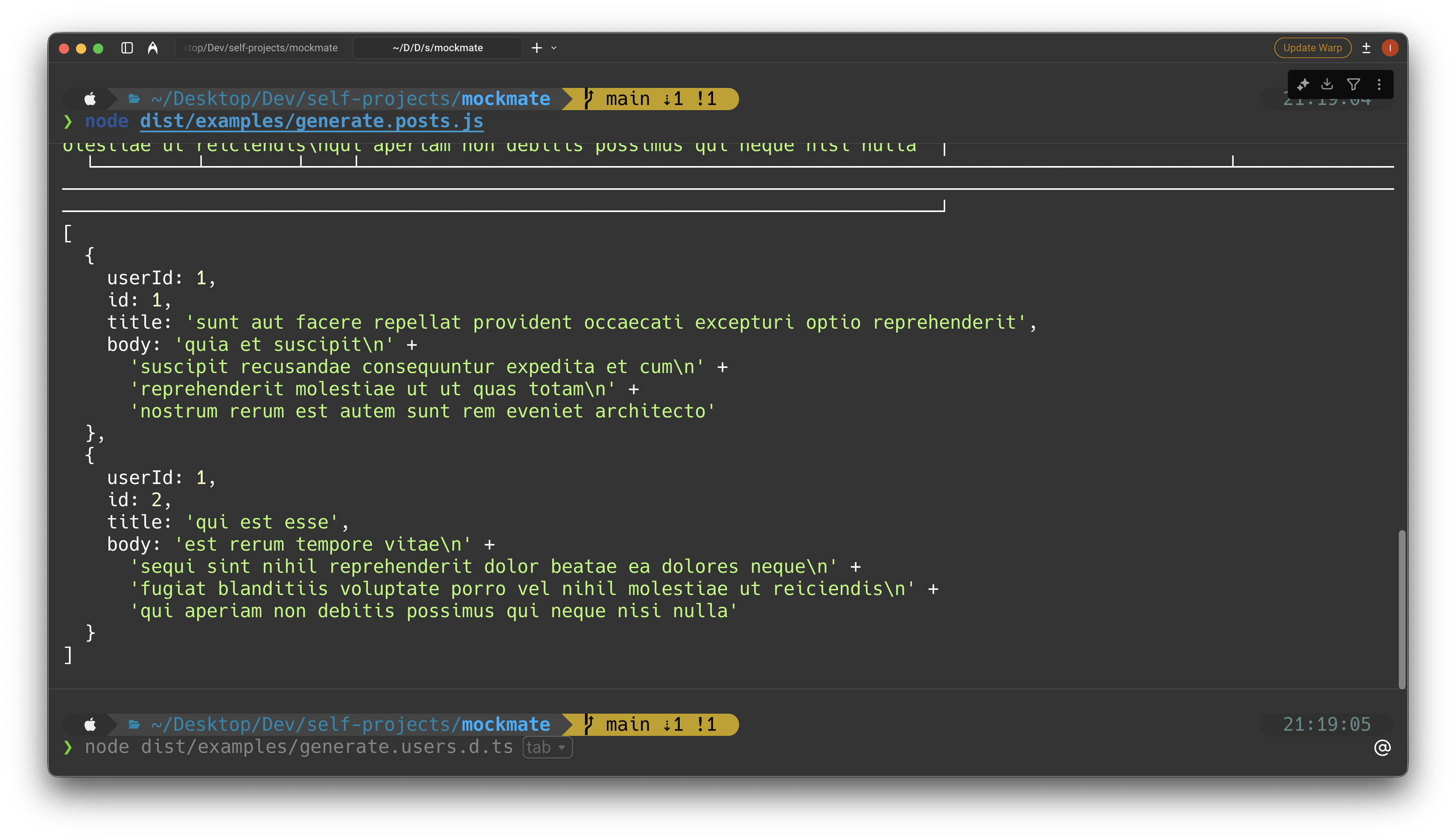 generated data