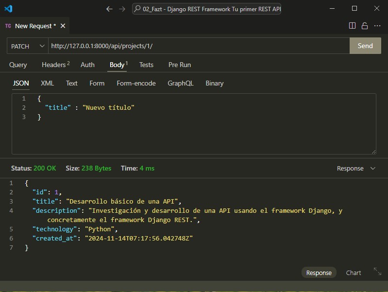 Interacting with the api through a REST client