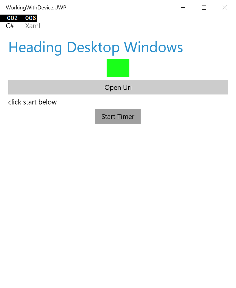 Working with Platform Tweaks application screenshot Working with Platform Tweaks application screenshot