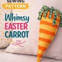 Pillow Shaped Like Easter Carrot