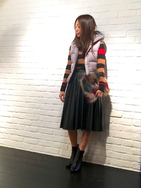 「GUILD PRIME（ギルドプライム）のアイテム（トップス）」を使った、NATSUさん（レディース・165cm）の秋コーディネート