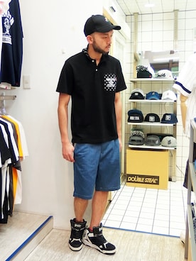 「アイテム（キャップ）」を使った、MA$SAさん（メンズ・173cm・30代）の夏コーディネート