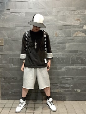 「アイテム（バックパック/リュック）」を使った、清晴 さん（メンズ・180cm）の夏コーディネート