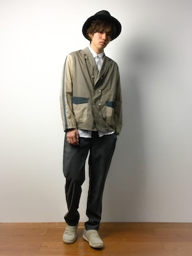 「FRAPBOIS（フラボア）のアイテム（テーラードジャケット）」を使った、住本 健一さん（メンズ・176cm）の春コーディネート