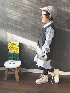「アイテム（家具）」を使った、になこ＊さん（キッズ・100cm）の秋コーディネート