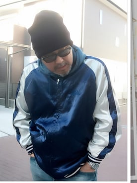 「アイテム（その他アウター）」を使った、Yutaka Shimaokaさん（メンズ・177cm・50代）の冬コーディネート