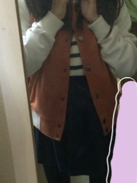 「アイテム（スタジャン）」を使った、まゆさん（レディース・50cm）の秋コーディネート