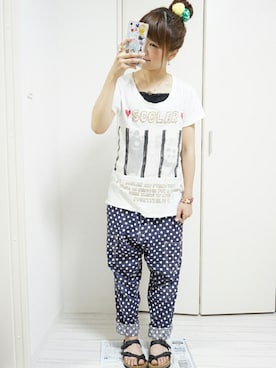 「FRAPBOIS（フラボア）のアイテム（ピアス（片耳用））」を使った、nao_mamekoさん（レディース・152cm）の夏コーディネート