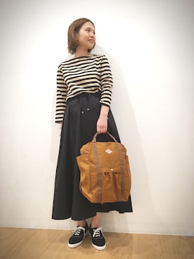 「DANTON（ダントン）のアイテム（バッグ）」を使った、Bshop有楽町ルミネ店 スタッフさん（レディース・152cm）の夏コーディネート