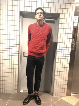 Adkins Travonさん（メンズ・185cm）の冬コーディネート
