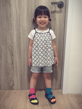 「アイテム（ショーツ）」を使った、Lilyさん（キッズ・90cm）の秋コーディネート