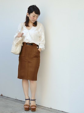 「ＡＮＤＪ（アンドジェイ）のアイテム（その他トップス）」を使った、harunaさん（レディース・156cm）の秋コーディネート