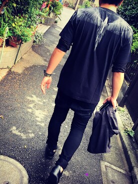 「adidas（アディダス）のadidas 'Stan Smith' Sneaker (Men)（スニーカー、ブラック系）」を使った、yutaroさん（メンズ・175cm）の秋コーディネート