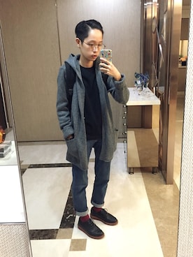 「アイテム（モッズコート）」を使った、KARIさん（メンズ・155cm・20代）の秋コーディネート