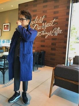 「アイテム（カバーオール）」を使った、SHIROさん（メンズ・169cm・30代）の冬コーディネート