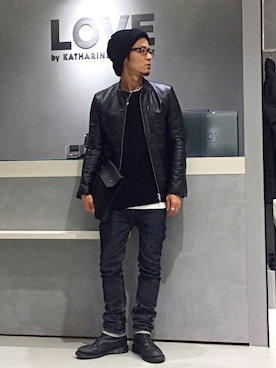 「KATHARINE HAMNETT LONDON （キャサリンハムネットロンドン）のアイテム（ジャケット/アウター）」を使った、noroさん（メンズ・168cm）の秋コーディネート