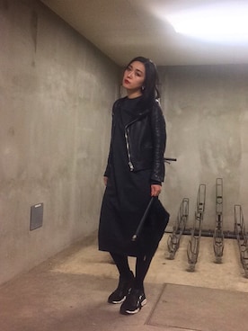 「PHENOMENON（フェノメノン）のアイテム」を使った、鈴木琴美さん（レディース・160cm）の冬コーディネート