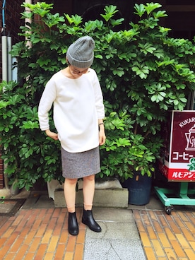 「haco!（ハコ）のアイテム（ジャケット/アウター）」を使った、haco-on-acoさん（レディース・164cm）の秋コーディネート