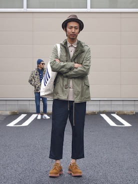 「COMME des GARCONS HOMME（コム デ ギャルソン・オム）のアイテム（ジャケット/アウター）」を使った、UNDERPASSさん（メンズ・170cm）の春コーディネート