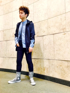 「CONVERSE（コンバース）のCONVERSE コンバース オールスター ハイ / ALL STAR HI 32060181（スニーカー）」を使った、YUKIさん（メンズ・173cm）の秋コーディネート