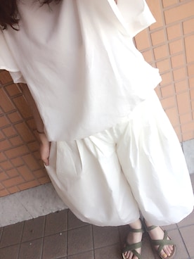 「BRASS YARDのアイテム（バングル/リストバンド、ゴールド系）」を使った、m i c o ¨¨さん（レディース・147cm）の夏コーディネート